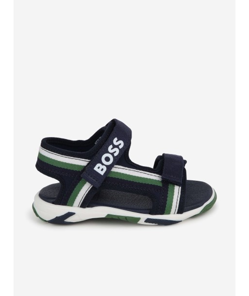 BOSS Baby Boys Strappy Logo Sandals in Navy d'Europe débarque