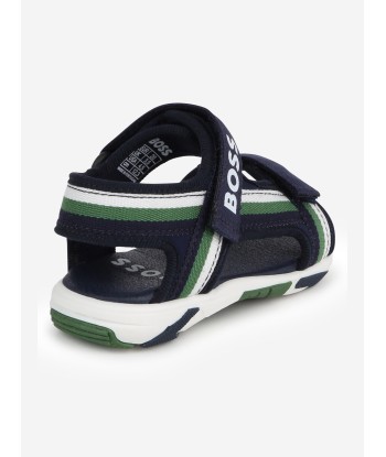 BOSS Baby Boys Strappy Logo Sandals in Navy d'Europe débarque