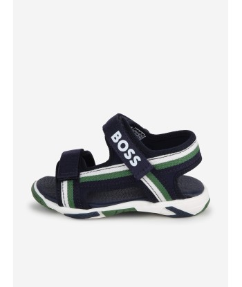 BOSS Baby Boys Strappy Logo Sandals in Navy d'Europe débarque