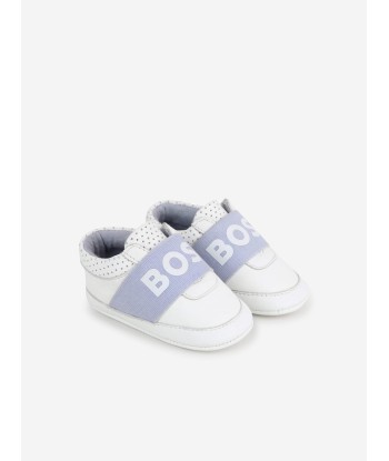 BOSS Baby Boys Leather Pre-Walker Shoes in White online