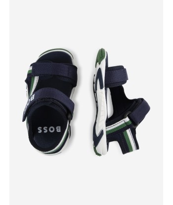 BOSS Baby Boys Strappy Logo Sandals in Navy d'Europe débarque