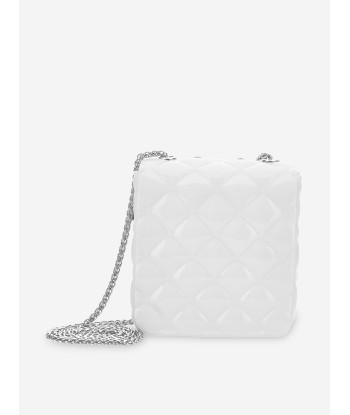 Monnalisa Girls PVC Crossbody Bag in White (21cm) la livraison gratuite