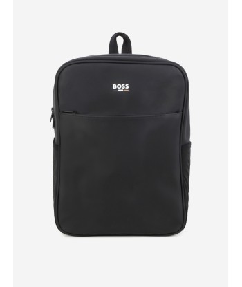 BOSS Boys Logo Backpack in Black (36cm) de France