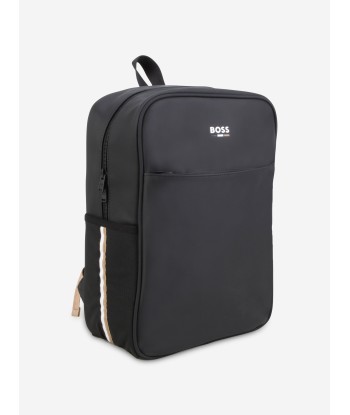 BOSS Boys Logo Backpack in Black (36cm) de France