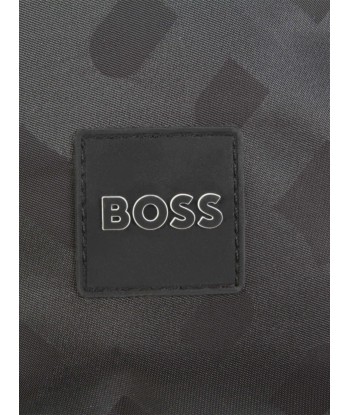 BOSS Boys Monogram Belt Bag in Black (38cm) brillant des détails fins