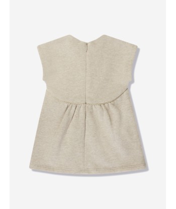 Chloé Baby Girls Embroidered Logo Dress in Beige de votre