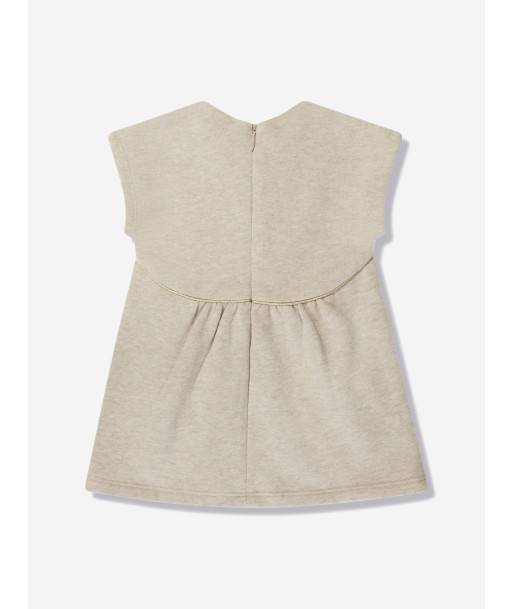 Chloé Baby Girls Embroidered Logo Dress in Beige de votre