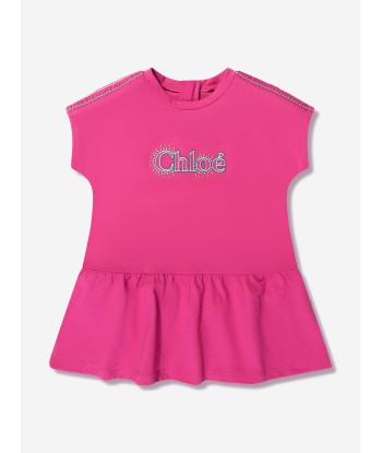 Chloé Baby Girls T-Shirt Dress in Pink chez Cornerstreet bien 