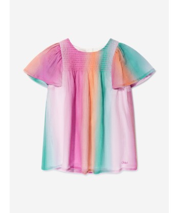 Chloé Baby Girls Crepe Rainbow Dress in Multicolour à prix réduit toute l'année