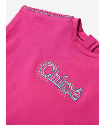 Chloé Baby Girls T-Shirt Dress in Pink chez Cornerstreet bien 