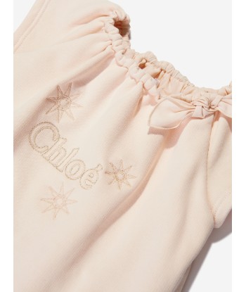 Chloé Baby Girls Organic Cotton Romper in Pink store