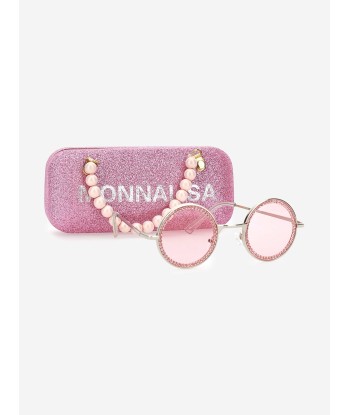 Monnalisa Girls Rhinestone Sunglasses in Pink en ligne des produits 