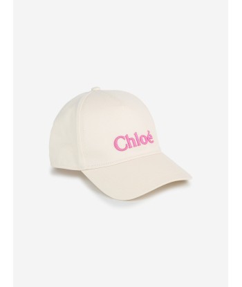 Chloé Girls Embroidered Logo Cap in Ivory Jusqu'à 80% De Réduction