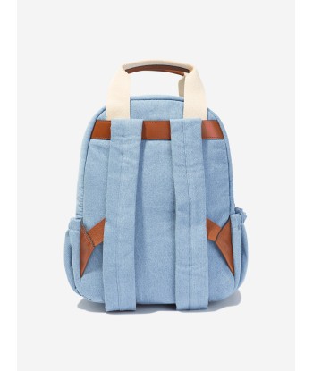 Chloé Girls Denim Backpack in Blue (36cm) 2023