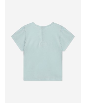 Chloé Baby Girls Logo T-Shirt in Blue Véritable concentré