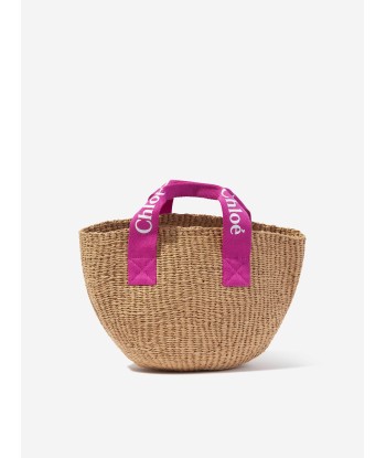 Chloé Girls Straw Tote Bag in Beige (33cm) Jusqu'à 80% De Réduction