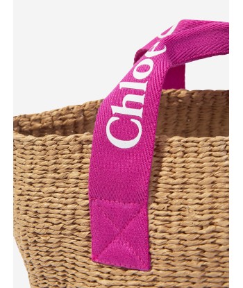 Chloé Girls Straw Tote Bag in Beige (33cm) Jusqu'à 80% De Réduction