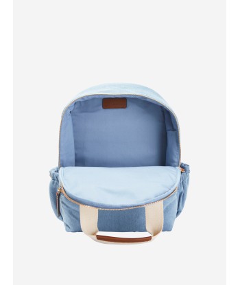 Chloé Girls Denim Backpack in Blue (36cm) 2023