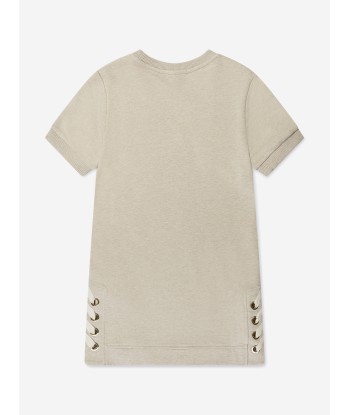 Chloé Girls Fleece Lacing Dress in Beige Comparez plus de prix