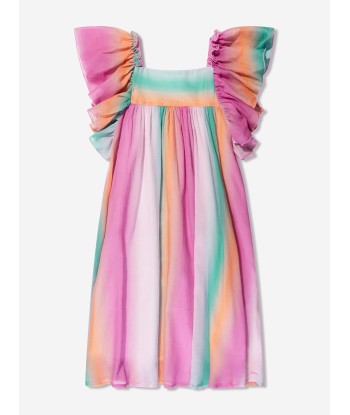 Chloé Girls Crepe Rainbow Dress in Multicolour la livraison gratuite