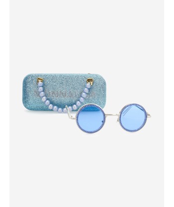 Monnalisa Girls Rhinestone Sunglasses in Blue 50% de réduction en Octobre 2024