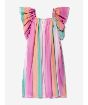 Chloé Girls Crepe Rainbow Dress in Multicolour la livraison gratuite