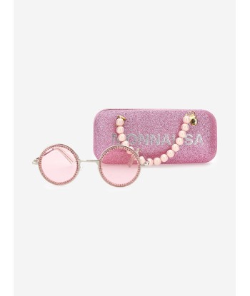 Monnalisa Girls Rhinestone Sunglasses in Pink en ligne des produits 