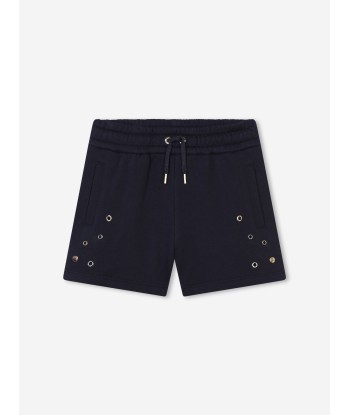 Chloé Girls Linen Shorts in Navy paiement sécurisé