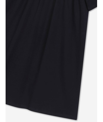 Chloé Girls Organic Cotton Dress in Navy Dans la société mordern