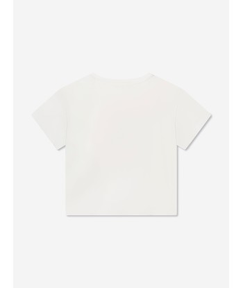 Chloé Girls Waist Tie T-Shirt in Ivory Amélioration de cerveau avec