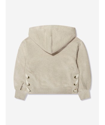 Chloé Girls Lacing Hoodie in Beige meilleur choix