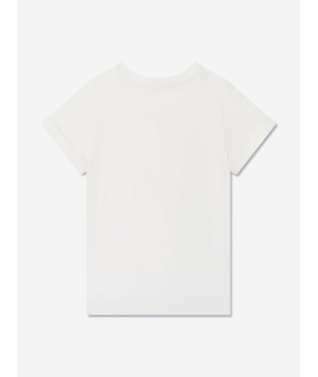 Chloé Girls Embroidered Logo T-Shirt in Ivory suggérées chez