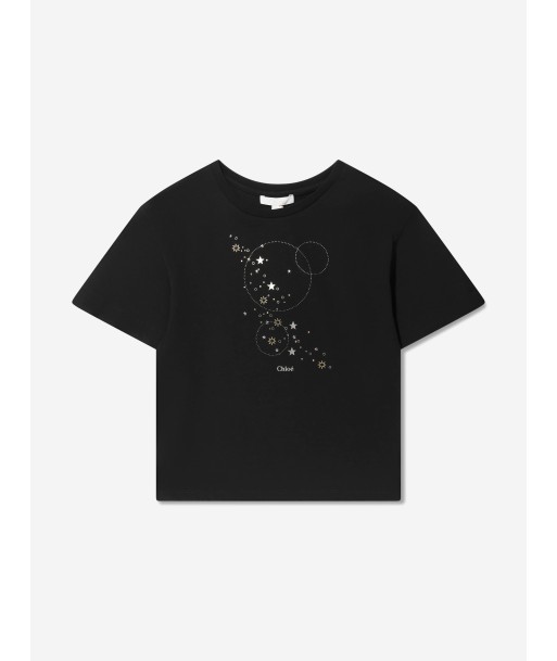 Chloé Girls Star Print T-Shirt in Black Venez découvrir notre 