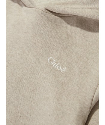 Chloé Girls Lacing Hoodie in Beige meilleur choix