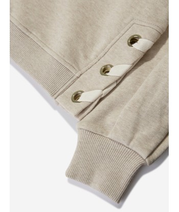 Chloé Girls Lacing Hoodie in Beige meilleur choix