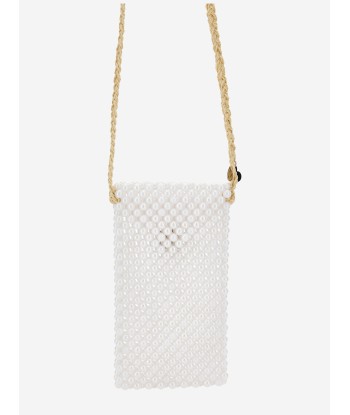 Monnalisa Girls Pearl Crossbody Bag in White (15cm) Découvrez la collection