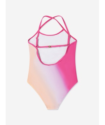 Chloé Girls Tie-Dye Logo Swimsuit in Pink sélection de produits