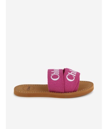 Chloé Girls Logo Slides in Pink français