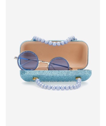 Monnalisa Girls Rhinestone Sunglasses in Blue 50% de réduction en Octobre 2024