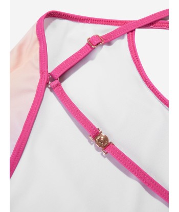 Chloé Girls Tie-Dye Logo Swimsuit in Pink sélection de produits