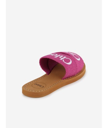 Chloé Girls Logo Slides in Pink français