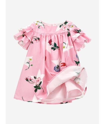 Monnalisa Girls Stars And Flowers Dress in Pink plus qu'un jeu 