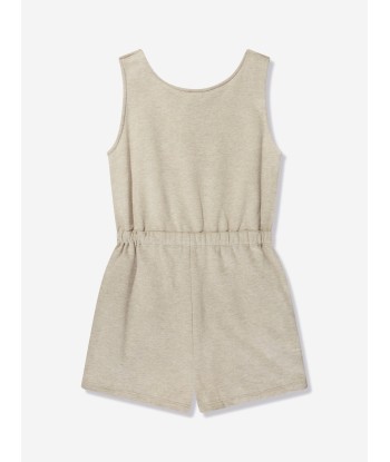 Chloé Girls Sleeveless Playsuit in Beige en ligne