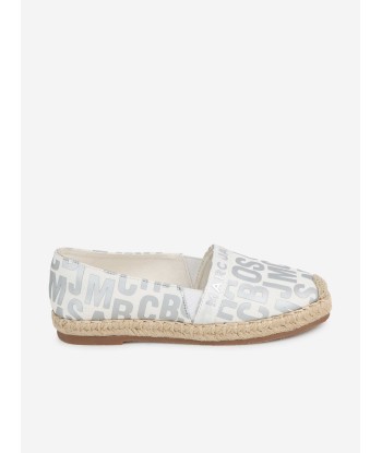 MARC JACOBS Girls Logo Espadrilles in Ivory pas cher 