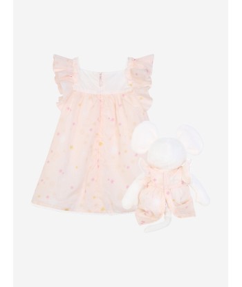 Chloé Baby Girls Dress And Soft Toy Gift Set in Pink en stock