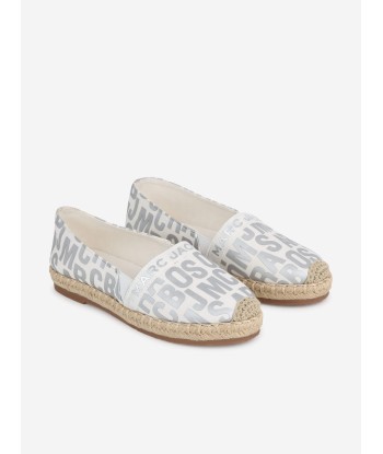 MARC JACOBS Girls Logo Espadrilles in Ivory pas cher 