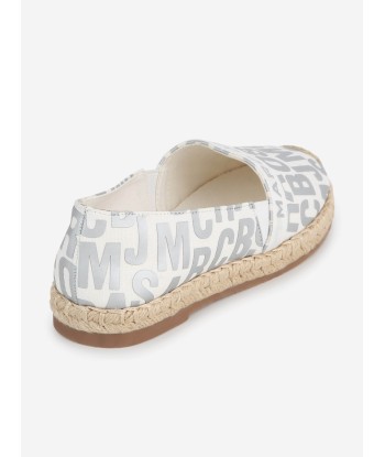 MARC JACOBS Girls Logo Espadrilles in Ivory pas cher 