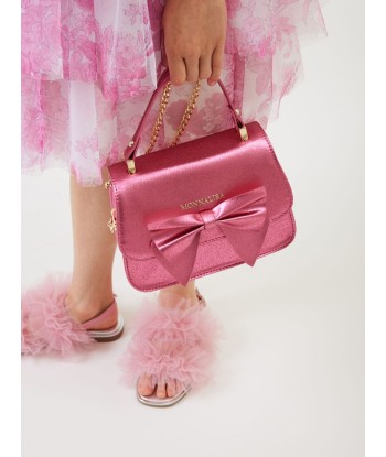 Monnalisa Girls Glitter Bow Handbag in Pink (21cm) Jusqu'à 80% De Réduction