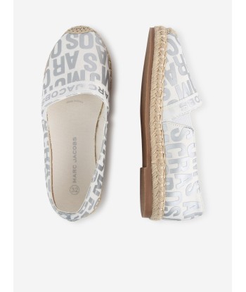 MARC JACOBS Girls Logo Espadrilles in Ivory pas cher 