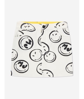 MARC JACOBS Girls Smiley Print Skirt in Ivory Les magasins à Paris